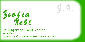 zsofia nebl business card