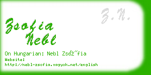 zsofia nebl business card